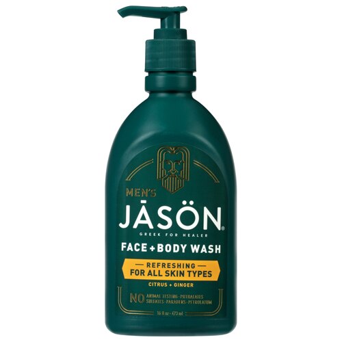 Jason Men's Refreshing 2-In-1 Face + Body Wash -- 16 fl oz