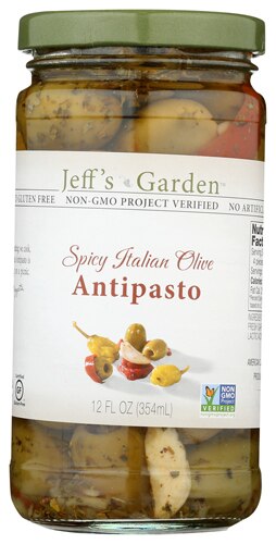 Jeff's Naturals Spicy Italian Olive Antipasto -- 12 fl oz