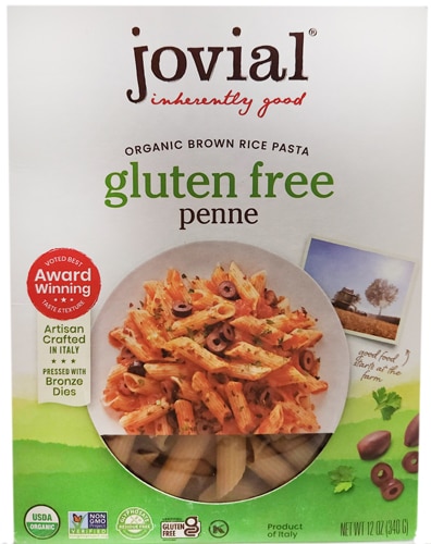Jovial Organic Brown Rice Pasta Gluten Free Penne -- 12 oz