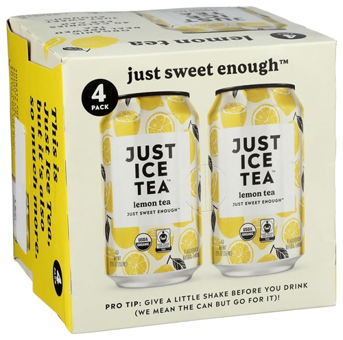 Just Ice Tea Organic Just Sweet Enough Tea Lemon