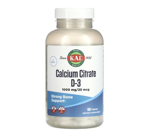 KAL Calcium Citrate D-3 1000 mg/25 mcg