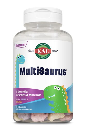 KAL Dinosaurs MultiSaurus® Children's Vitamins and Minerals Berry Grape and Orange