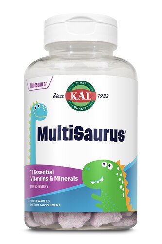KAL Dinosaurs MultiSaurus® Children's Vitamins and Minerals Mixed Berry -- 90 Chewables