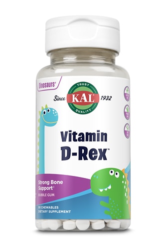 KAL Dinosaurs Vitamin D-Rex™ Chewables Bubble Gum -- 90 Chewables