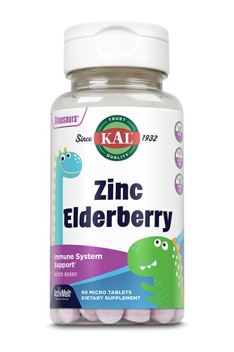 KAL Dinosaurs® Zinc Elderberry ActivMelt™ Mixed Berries -- 90 MicroTablets