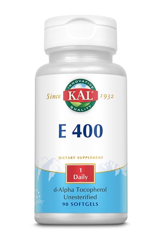 Kal E-400 d-Alpha Tocopherol -- 400 IU - 90 Softgels
