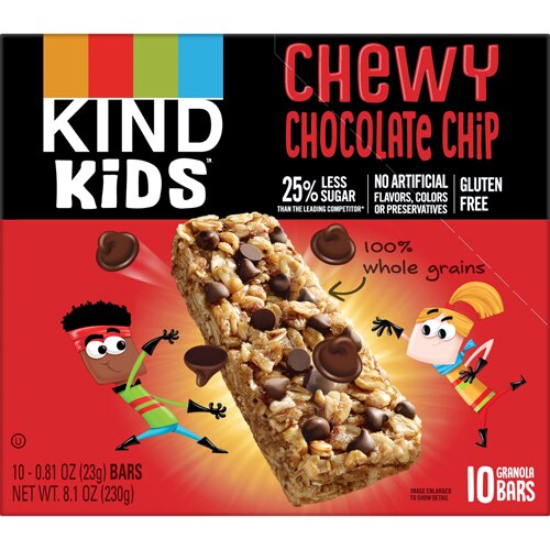 KIND Gluten Free Kid Granola Oat Bars Chocolate Chip -- 10 Bars