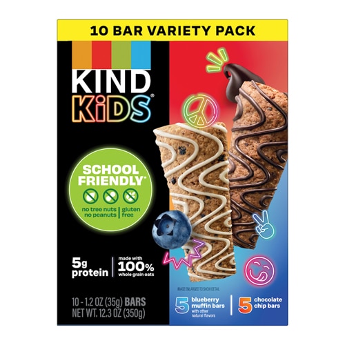 KIND Kids Bar Tree Nut Free Peanut Free Gluten Free Chocolate Chip & Blueberry Muffin