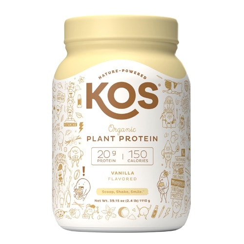 KOS Organic Superfood Plant Protein Powder Vanilla -- 28 Servings