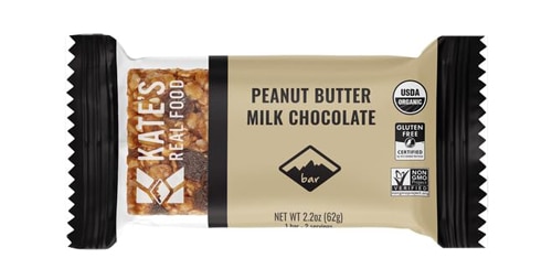 Kate's Real Food Organic Energy Bar Peanut Butter Milk Chocolate