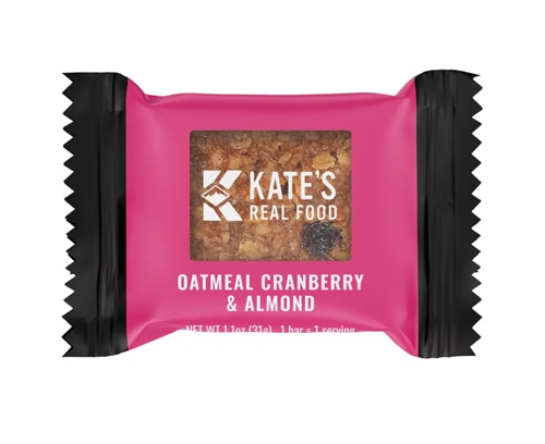 Kate's Real Food Organic Mini Energy Bar Oatmeal Cranberry Almond