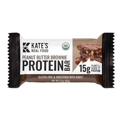 Kate's Real Food Organic Protein Bar Peanut Butter Brownie