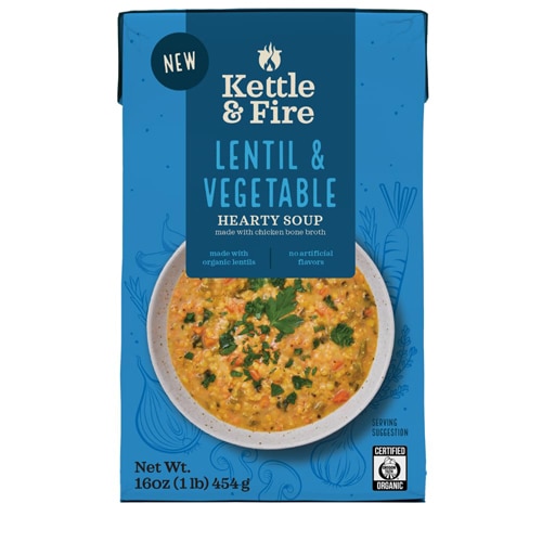 Kettle & Fire Hearty Soup Organic Lentil & Vegetable