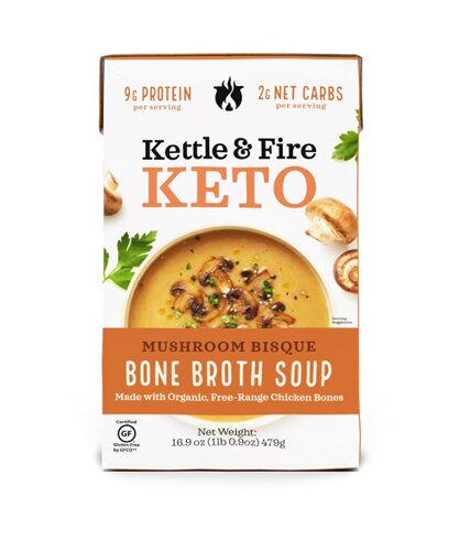 Kettle & Fire Mushroom Bisque Chicken Bone Broth Soup