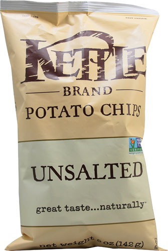 Kettle Foods Potato Chips Unsalted -- 5 oz