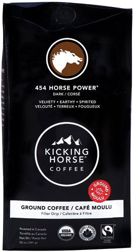 Kicking Horse Coffee Organic Dark Roast Ground 454 Horse Power