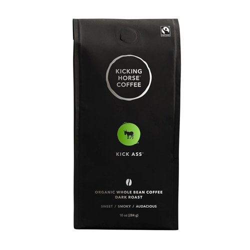 Kicking Horse Coffee  Kick Ass Dark Roast Whole Bean -- 10 oz