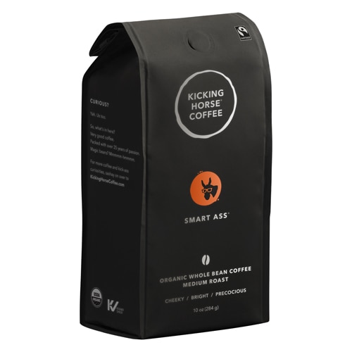 Kicking Horse Coffee  Medium Roast Whole Bean Smart Ass -- 10 oz