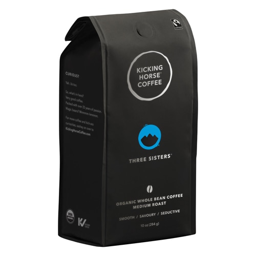 Kicking Horse Coffee  Medium Roast Whole Bean Three Sisters -- 10 oz