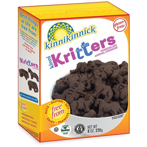 Kinnikinnick Foods KinniKritters Animal Cookies Gluten Free Chocolate -- 8 oz