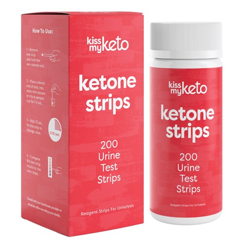 Kiss My Keto Ketone Test Strips -- 200 Urine Strips