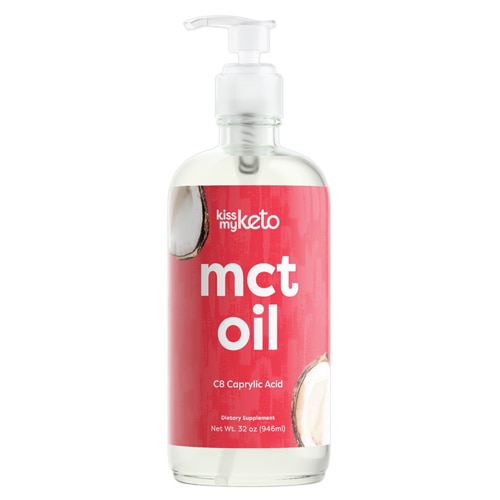 Kiss My Keto MCT Oil Brain Fuel Pure Caprylic Acid C8 Unflavored -- 32 fl oz