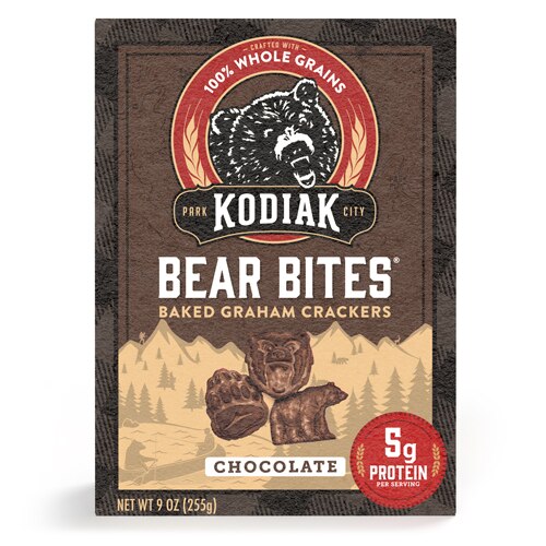 Kodiak Cakes Protein Packed Graham Cracker Bear Bites Chocolate 9 oz