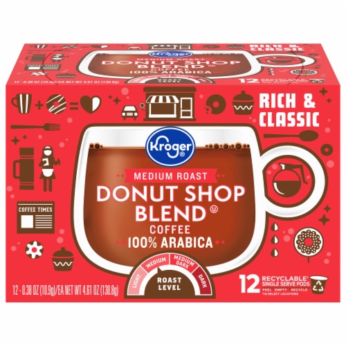Kroger Donut Shop Blend Medium Roast Coffee Pods