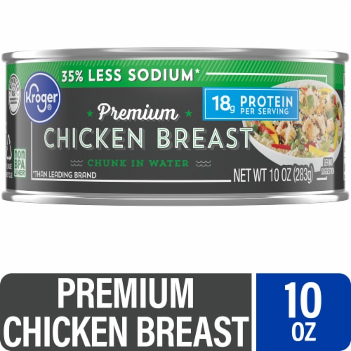 Kroger Less Sodium Premium Chicken Chunks in Water