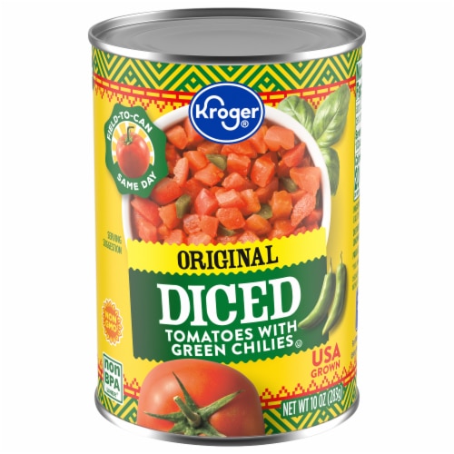 Kroger Original Diced Tomatoes with Green Chiles