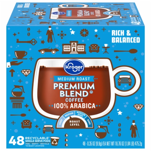 Kroger Premium Blend Medium Roast Coffee Pods