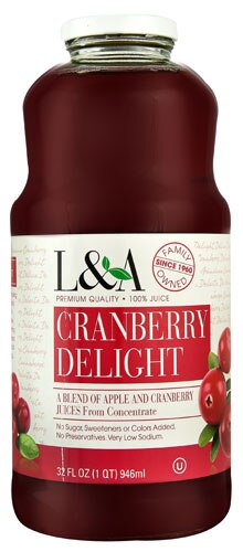 L & A Juice Cranberry Delight -- 32 fl oz