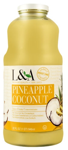 L & A Juice Pineapple Coconut -- 32 fl oz
