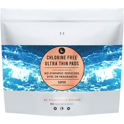 L. Chlorine Free Ultra Thin Pads Super with Wings