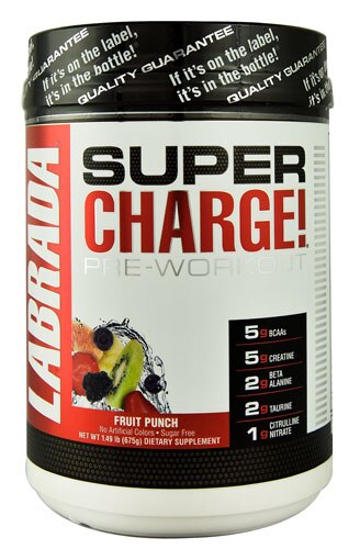 Labrada SuperCharge!® Pre-Workout Fruit Punch -- 25 Servings