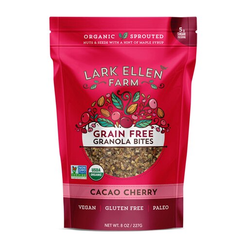 Lark Ellen Farm Organic Grain Free Granola Bites Gluten Free Cacao Cherry