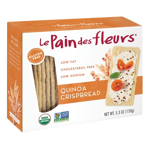 Le Pain des fleurs Organic Crispbread Gluten Free Quinoa -- 5.3 oz