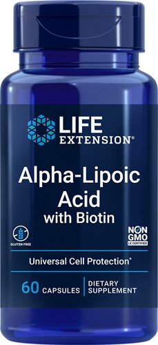 Life Extension Super Alpha Lipoic Acid with Biotin -- 250 mg - 60 Capsules