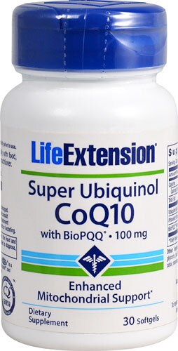Life Extension Super Ubiquinol CoQ10 with BioPQQ -- 100 mg - 30 Softgels