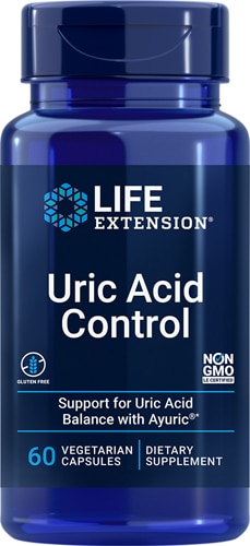Life Extension Uric Acid Control -- 60 Vegetarian Capsules