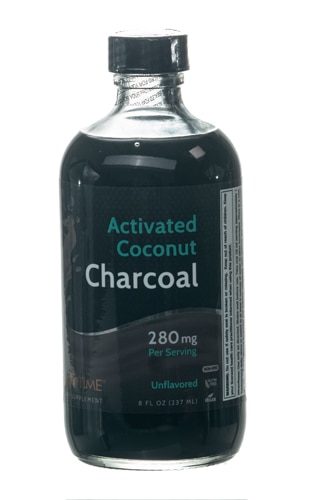 Lifetime Activated Coconut Charcoal Dietary Supplement Unflavored -- 280 mg - 8 fl oz