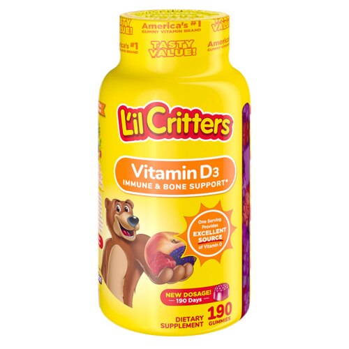 L'il Critters Vitamin D3 Bone Support Natural Fruit -- 190 Gummy Bears