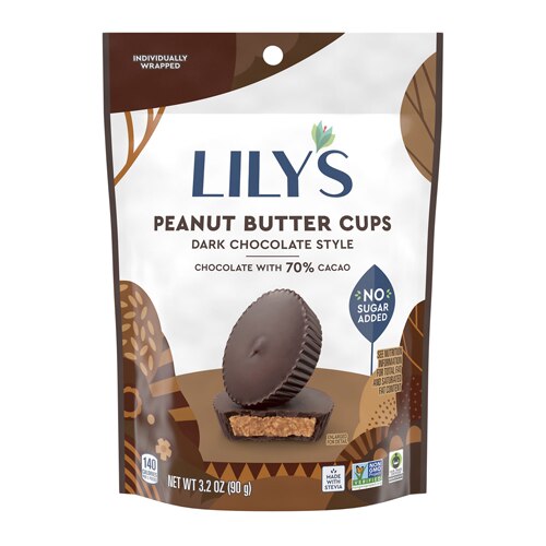 Lily's Sweets Peanut Butter Cups Dark Chocolate -- 3.2 oz