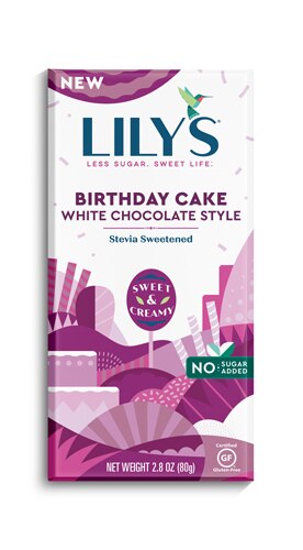 Lily's White Chocolate Style Bar Birthday Cake -- 2.8 oz