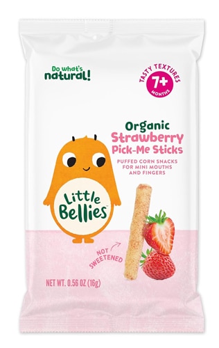 Little Bellies Toddler Snacks Organic Yogurt Pick-Me Sticks Berry