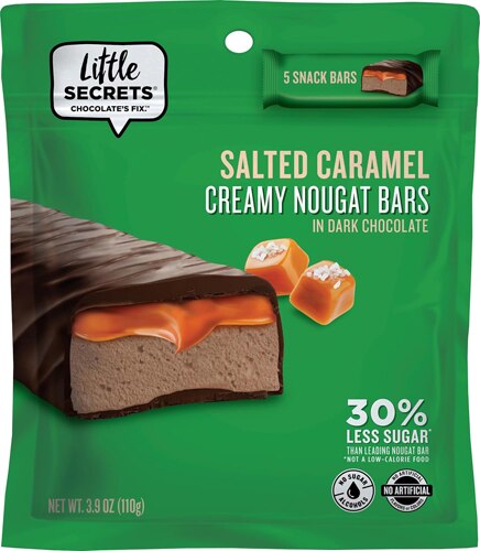Little Secrets LLC Creamy Nougat Bar Salted Caramel with Dark Chocolate -- 3.9 oz