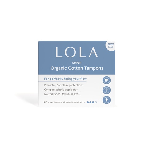 Lola Super Tampons Compact Plastic Applicator -- 20 Tampons - Vitacost