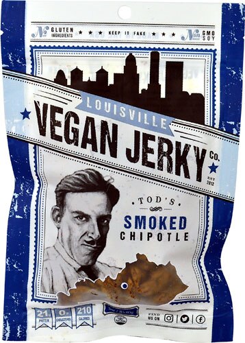 Louisville Vegan Jerky Gluten Free Smoked Chipotle -- 3 oz