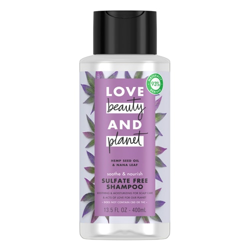 Love Beauty and Planet Sulfate & Silicone-Free Hemp Seed Oil & Nana Leaf Vegan Shampoo
