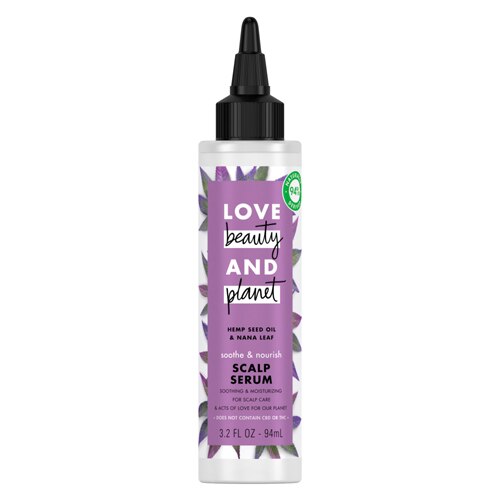 Love Beauty and Planet Sulfate-Free Hemp Seed Oil & Nana Leaf Vegan Scalp Serum for Dry Scalp